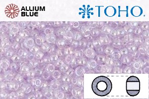 TOHO Round Seed Beads (RR6-477) 6/0 Round Large - Dyed-Rainbow Lavender Mist - Click Image to Close