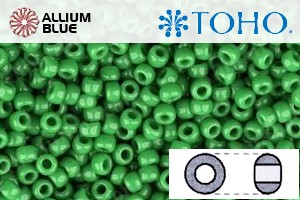 TOHO Round Seed Beads (RR3-47D) 3/0 Round Extra Large - Opaque Shamrock - Click Image to Close