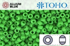 TOHO Round Seed Beads (RR15-47F) 15/0 Round Small - Opaque-Frosted Mint Green