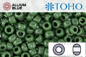 TOHO Round Seed Beads (RR6-47H) 6/0 Round Large - Opaque Pine Green - Click Image to Close
