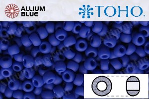 TOHO Round Seed Beads (RR15-48F) 15/0 Round Small - Opaque-Frosted Navy Blue - Click Image to Close