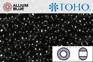 TOHO Round Seed Beads (RR3-49) 3/0 Round Extra Large - Opaque Jet - Haga Click en la Imagen para Cerrar