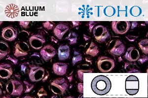 TOHO Round Seed Beads (RR15-503) 15/0 Round Small - Higher-Metallic Dk Amethyst - Click Image to Close