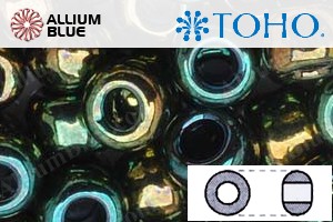 TOHO Round Seed Beads (RR6-507) 6/0 Round Large - Higher-Metallic Iris - Green - Haga Click en la Imagen para Cerrar