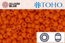 TOHO Round Seed Beads (RR15-55F) 15/0 Round Small - Opaque-Frosted Turquoise