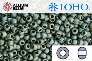 TOHO Round Seed Beads (RR11-512F) 11/0 Round - Higher-Metallic Frosted Blue Haze - Click Image to Close