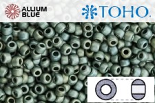 TOHO Round Seed Beads (RR11-512F) 11/0 Round - Higher-Metallic Frosted Blue Haze