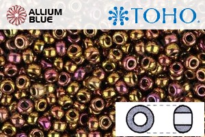 TOHO Round Seed Beads (RR6-514) 6/0 Round Large - Higher-Metallic Gypsy Gold - Click Image to Close