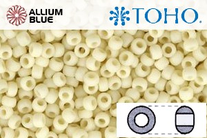 TOHO Round Seed Beads (RR3-51F) 3/0 Round Extra Large - Opaque-Frosted Lt Beige - Click Image to Close