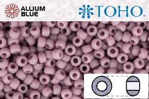 TOHO Round Seed Beads (RR3-52F) 3/0 Round Extra Large - Opaque-Frosted Lavender - Click Image to Close