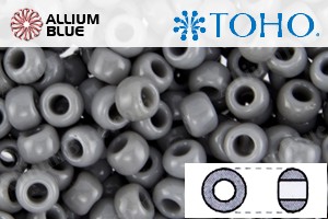TOHO Round Seed Beads (RR3-53D) 3/0 Round Extra Large - Dark Grey Opaque - Click Image to Close