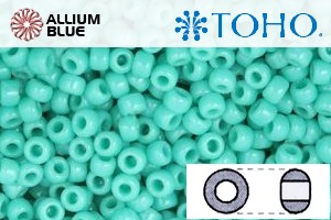 TOHO Round Seed Beads (RR8-55) 8/0 Round Medium - Opaque Turquoise - Click Image to Close