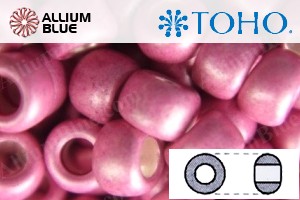 TOHO Round Seed Beads (RR6-563F) 6/0 Round Large - Galvanized-Matte Orchid - Click Image to Close