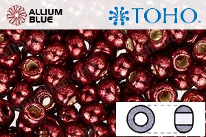 TOHO Round Seed Beads (RR3-564) 3/0 Round Extra Large - Galvanized Brick Red - Click Image to Close