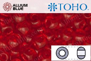 TOHO Round Seed Beads (RR3-5B) 3/0 Round Extra Large - Transparent Siam Ruby - Haga Click en la Imagen para Cerrar