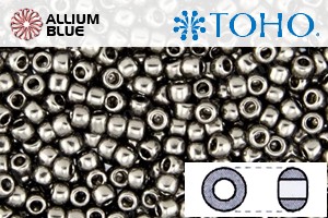 TOHO Round Seed Beads (RR3-602) 3/0 Round Extra Large - Galvanized Gray - Click Image to Close