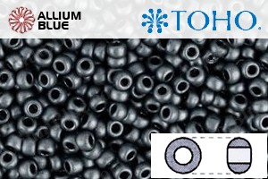 TOHO Round Seed Beads (RR15-611) 15/0 Round Small - Matte-Color Opaque Gray - Click Image to Close