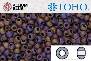 TOHO Round Seed Beads (RR3-615) 3/0 Round Extra Large - Matte-Color Iris - Purple - Click Image to Close