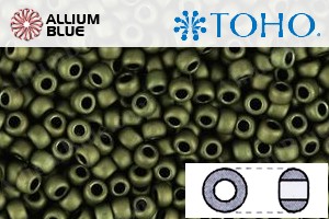 TOHO Round Seed Beads (RR6-617) 6/0 Round Large - Matte-Color Dk Olive - Click Image to Close