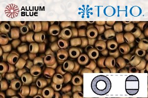 TOHO Round Seed Beads (RR11-618) 11/0 Round - Opaque-Pastel-Frosted Mudbrick - Click Image to Close
