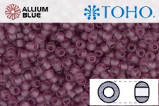 TOHO Round Seed Beads (RR8-6BF) 8/0 Round Medium - Transparent-Frosted Med Amethyst