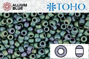 TOHO Round Seed Beads (RR6-706) 6/0 Round Large - Matte-Color Iris - Teal - Click Image to Close