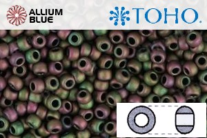 TOHO Round Seed Beads (RR6-709) 6/0 Round Large - Matte-Color Iris - Violet - Click Image to Close