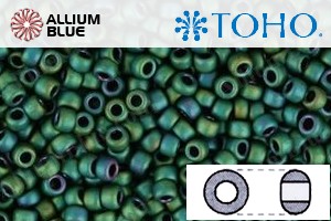 TOHO Round Seed Beads (RR3-710) 3/0 Round Extra Large - Matte-Color Aquarius - Click Image to Close