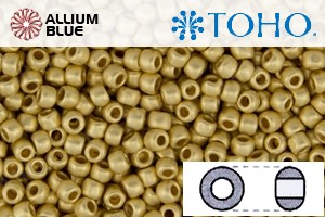 TOHO Round Seed Beads (RR11-712F) 11/0 Round - 24K Gold Plated Matte - Click Image to Close