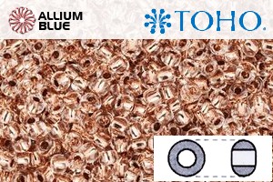 TOHO ラウンド Seed ビーズ (RR6-740) 6/0 ラウンド Large - Copper-Lined Crystal - ウインドウを閉じる
