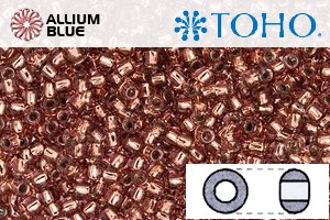 TOHO Round Seed Beads (RR3-746) 3/0 Round Extra Large - Copper-Lined Lt Amethyst - Click Image to Close