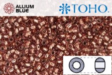 TOHO Round Seed Beads (RR8-746) 8/0 Round Medium - Copper-Lined Lt Amethyst