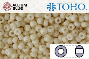 TOHO Round Seed Beads (RR15-762) 15/0 Round Small - Opaque-Pastel-Frosted Egg Shell - 關閉視窗 >> 可點擊圖片