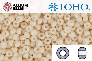 TOHO Round Seed Beads (RR8-763) 8/0 Round Medium - Opaque-Pastel-Frosted Apricot - Click Image to Close