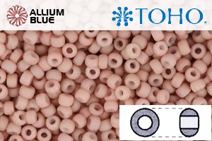 TOHO Round Seed Beads (RR8-764) 8/0 Round Medium - Opaque-Pastel-Frosted Shrimp
