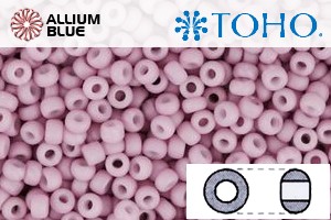 TOHO Round Seed Beads (RR3-765) 3/0 Round Extra Large - Opaque-Pastel-Frosted Plumeria - Click Image to Close