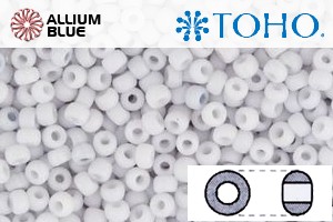 TOHO Round Seed Beads (RR8-767) 8/0 Round Medium - Opaque-Pastel-Frosted Lt Gray - 关闭视窗 >> 可点击图片