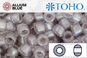 TOHO Round Seed Beads (RR11-786) 11/0 Round - Inside-Color Rainbow Crystal/Pale Lavender - Haga Click en la Imagen para Cerrar