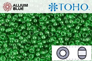 TOHO Round Seed Beads (RR8-7B) 8/0 Round Medium - Transparent Grass Green - 關閉視窗 >> 可點擊圖片