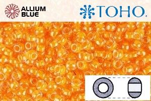 TOHO ラウンド Seed ビーズ (RR3-801) 3/0 ラウンド Extra Large - Luminous Neon Tangerine