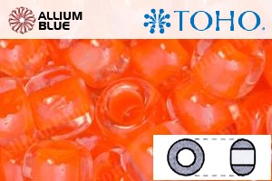 TOHO Round Seed Beads (RR3-802) 3/0 Round Extra Large - Luminous Neon Orange - Click Image to Close