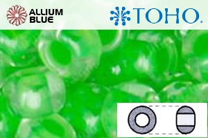 TOHO Round Seed Beads (RR6-805) 6/0 Round Large - Luminous Neon Green - Click Image to Close