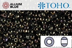 TOHO Round Seed Beads (RR15-83) 15/0 Round Small - Metallic Iris - Brown - Click Image to Close