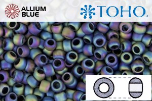 TOHO Round Seed Beads (RR6-86F) 6/0 Round Large - Opaque-Frosted-Rainbow Iris - Haga Click en la Imagen para Cerrar