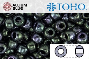 TOHO Round Seed Beads (RR15-89) 15/0 Round Small - Metallic Moss - Click Image to Close