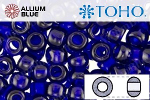 TOHO Round Seed Beads (RR3-8D) 3/0 Round Extra Large - Dark Cobalt Blue Transparent - 關閉視窗 >> 可點擊圖片
