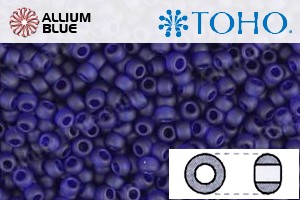 TOHO Round Seed Beads (RR8-8DF) 8/0 Round Medium - Transparent-Frosted Cobalt - Haga Click en la Imagen para Cerrar