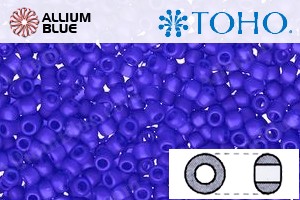 TOHO Round Seed Beads (RR15-8F) 15/0 Round Small - Transparent-Frosted Dk Sapphire - Haga Click en la Imagen para Cerrar