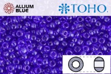 TOHO ラウンド Seed ビーズ (RR6-8) 6/0 ラウンド Large - Transparent Cobalt