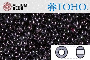 TOHO Round Seed Beads (RR15-90) 15/0 Round Small - Metallic Amethyst Gun Metal - Click Image to Close